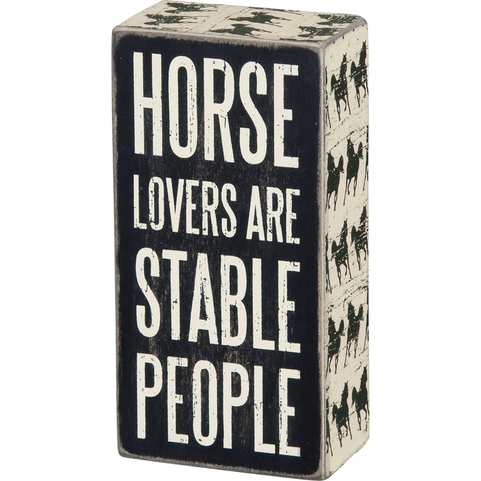 Box Sign - Horse Lovers Primitives by Kathy NEW PK-22210