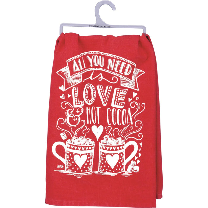 Dish Towel - Love Hot Cocoa Primitives by Kathy NEW PK-33353