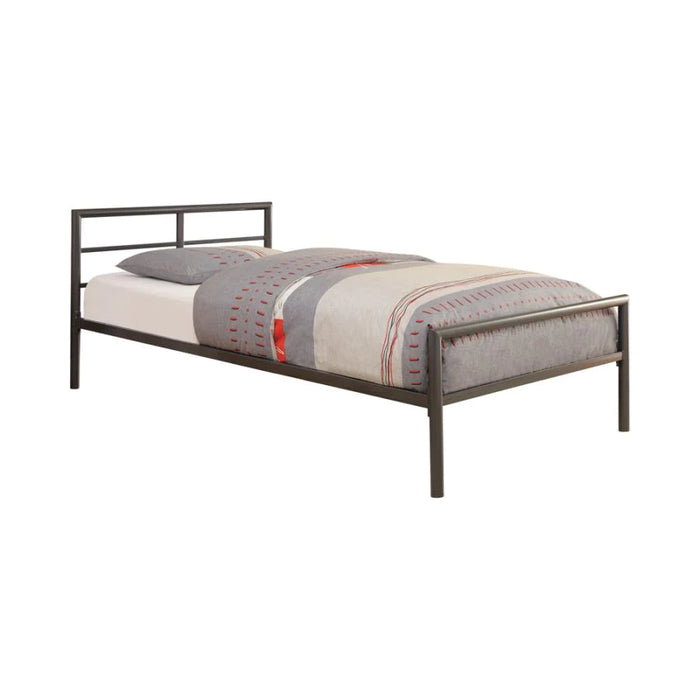 Fisher twin gunmetal bed NEW CO-300279T