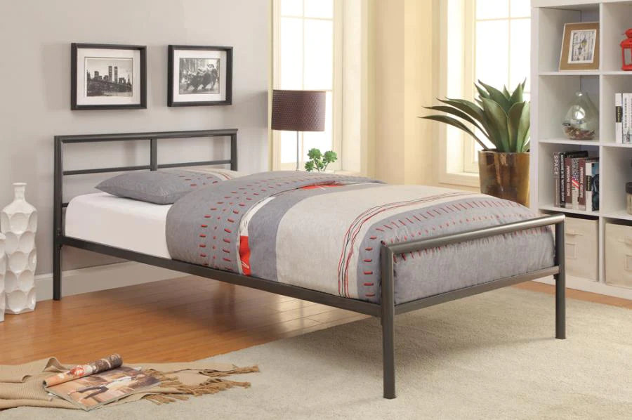 Fisher twin gunmetal bed NEW CO-300279T