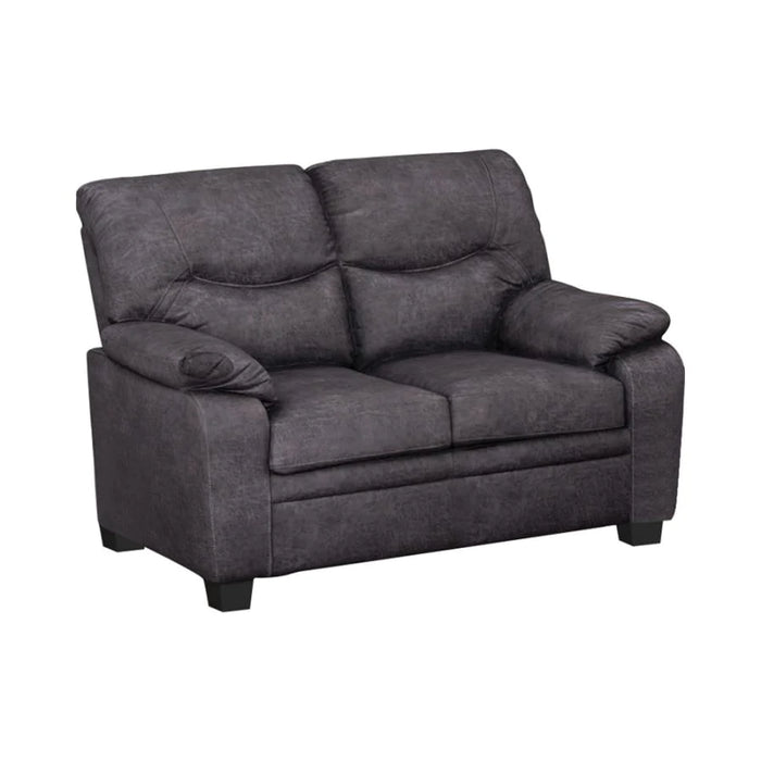 Meagan pillow top arms upholstered loveseat charcoal grey/gray finish NEW CO-506565
