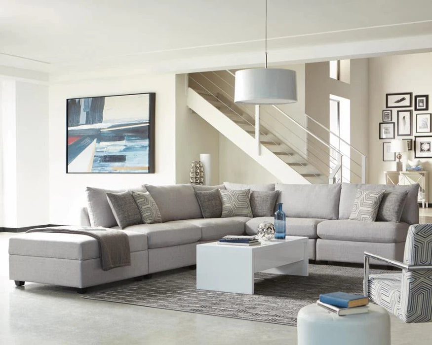 Cambria sectional sofa grey/gray 6pc set NEW CO-551511-S6