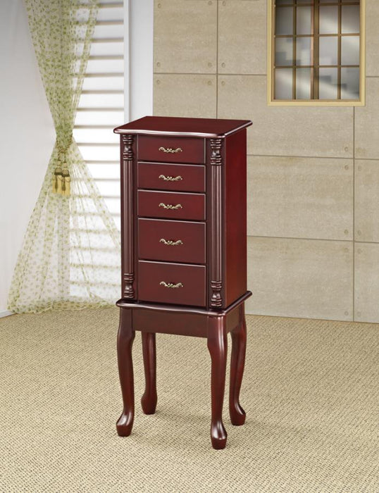 Jewelry armoire cabinet cherry finish NEW CO-900144