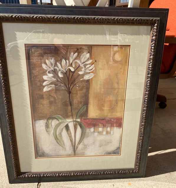 Framed floral matted picture 23503