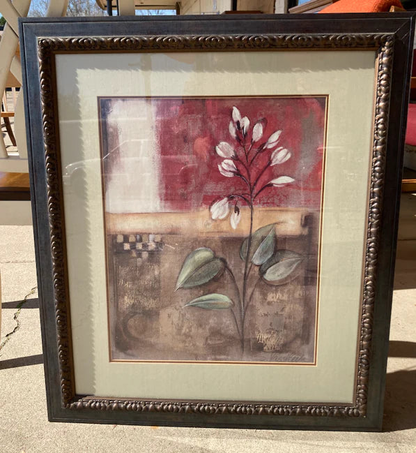 Framed floral matted picture 23503