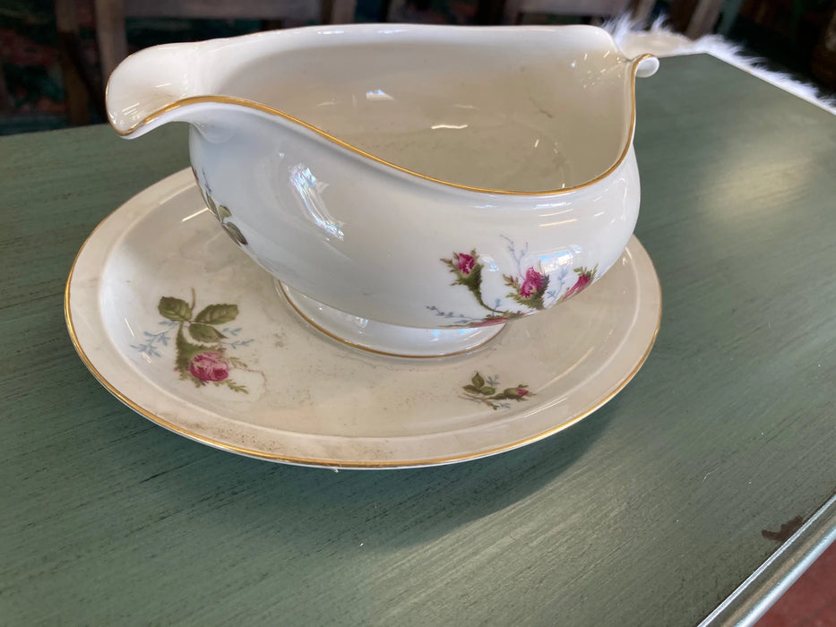 Germany Rosenthal china gravy bowl with attached plate 23638