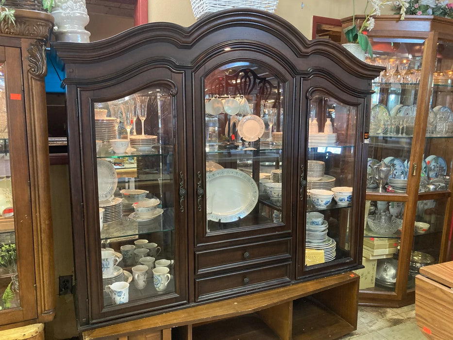Touch lighted top hutch curio or display cabinet 23736