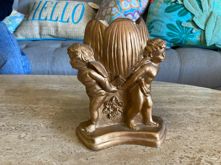 Angel brass colored candle holders 23791