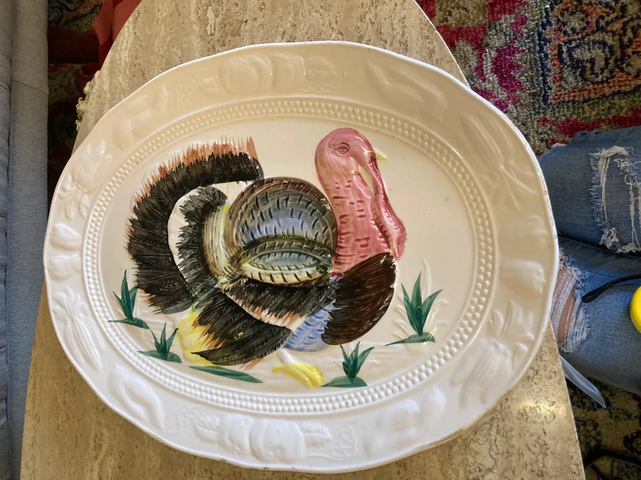 Turkey platter with turkey on it 23820