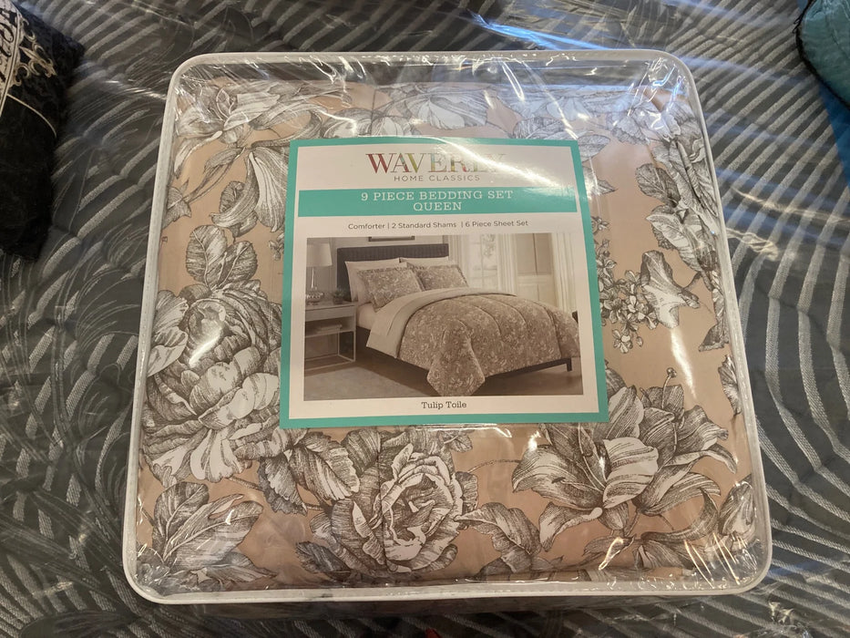 Waverly home classics queen 6-piece flower bedding set 23922