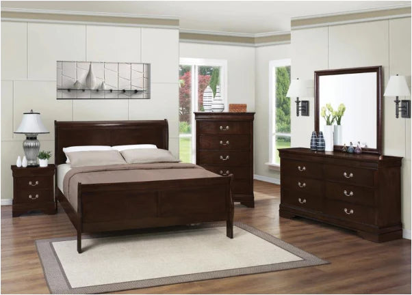 Louis Philippe sleigh bed full cappuccino NEW CO-202411F