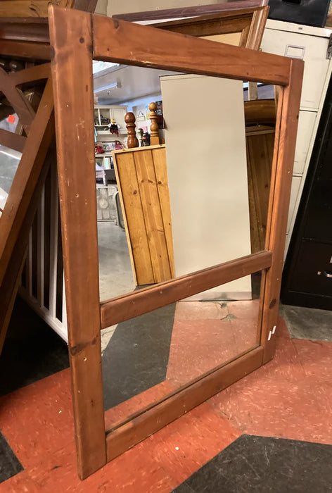Wood framed 2 paneled mirror 25200