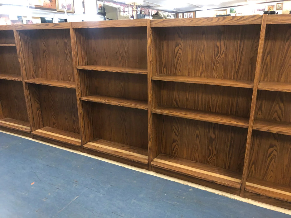 Tall 60" dark brown double sided bookcase/bookshelves/book cases/shelves heavy duty commercial 18585