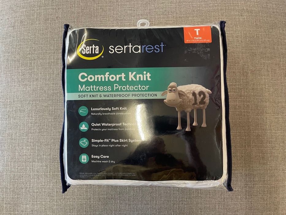 Twin SertaRest comfort knit mattress protector 25271