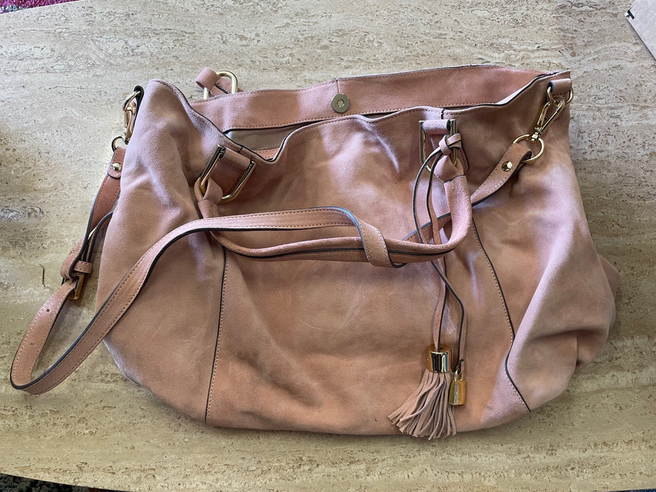 G.I.L.I suede pink purse/bag/handbag 25419