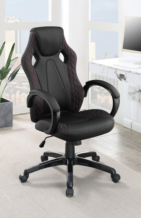 Black office desk chair leatherette NEW CO-881426