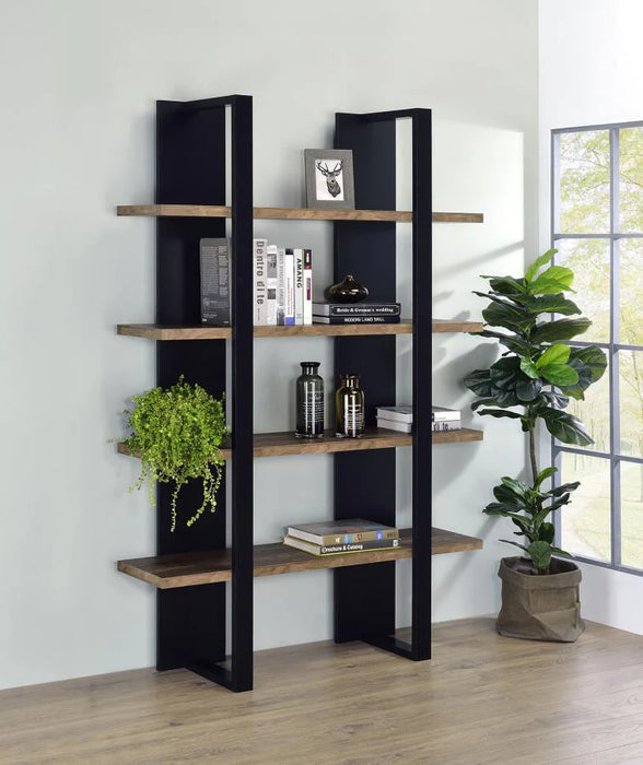 Bookcase display shelf aged walnut/black finish NEW SPECIAL ORDER CO-882036