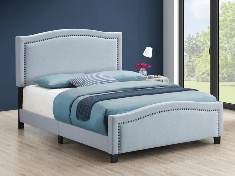 Hamden upholstered queen bed light blue NEW SPECIAL ORDER CO-306013Q