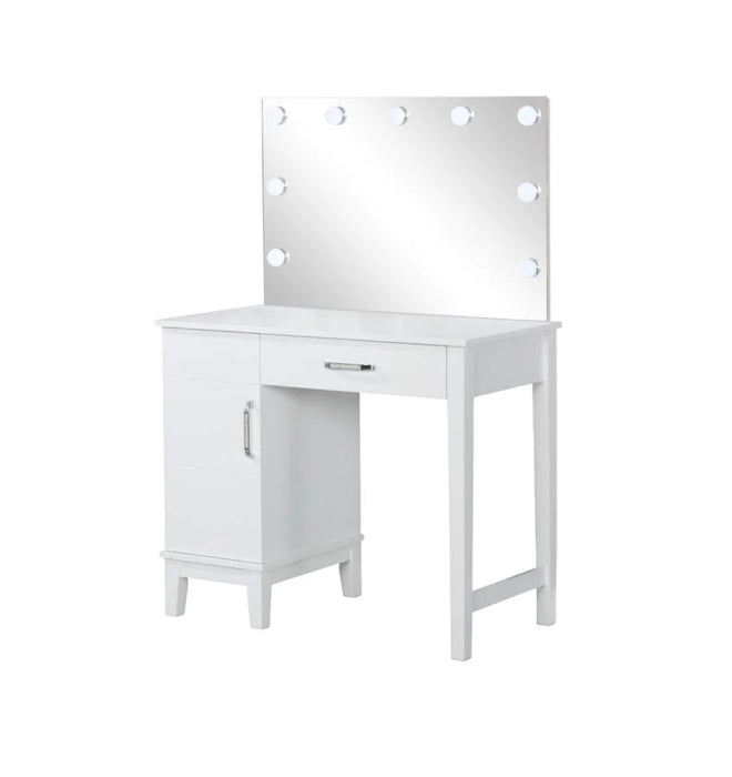 Vanity white w/ seat, mirror 3pc set NEW SPECIAL ORDER CO-931149