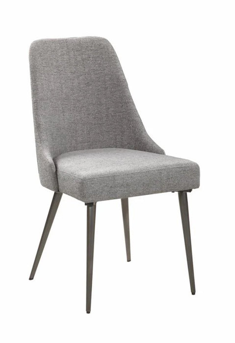 Levitt Mid Century Modern upholstered dining chair grey/gray NEW CO-190442