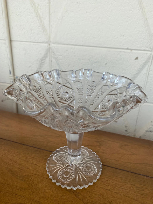 Fruit glass bowl stand w/ stem 25857