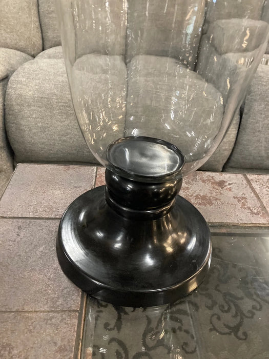 Glass vase black 25988