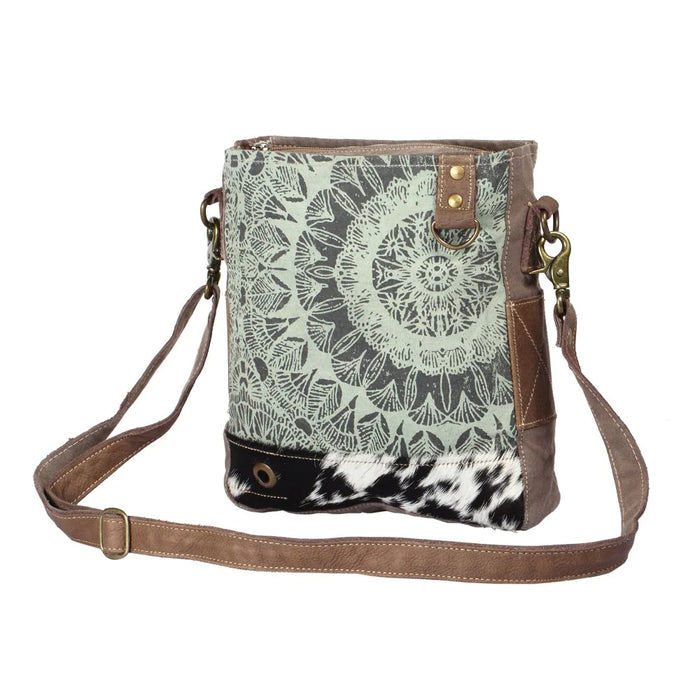 Verdant Cowhide & Leather Shoulder Crossbody Purse Hand Crafted Myra Bag NEW MY-S-1209