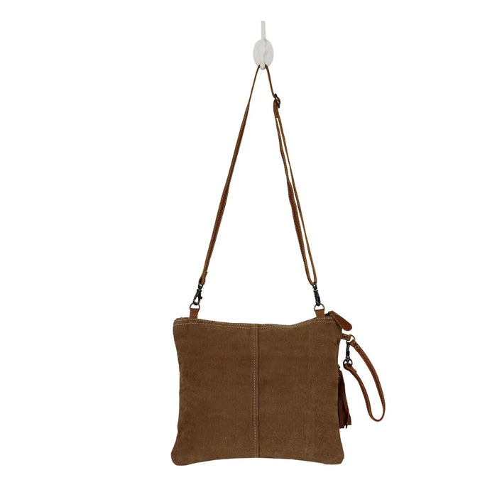 French Toast Canvas & Leather Small & Cross Body Purse Hand Crafted Myra Bag NEW MY-S-2649