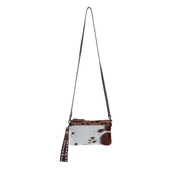 Streaks Delight Cowhide & Leather Cowhide Wristlet Hand Crafted Myra Bag NEW MY-S-3305