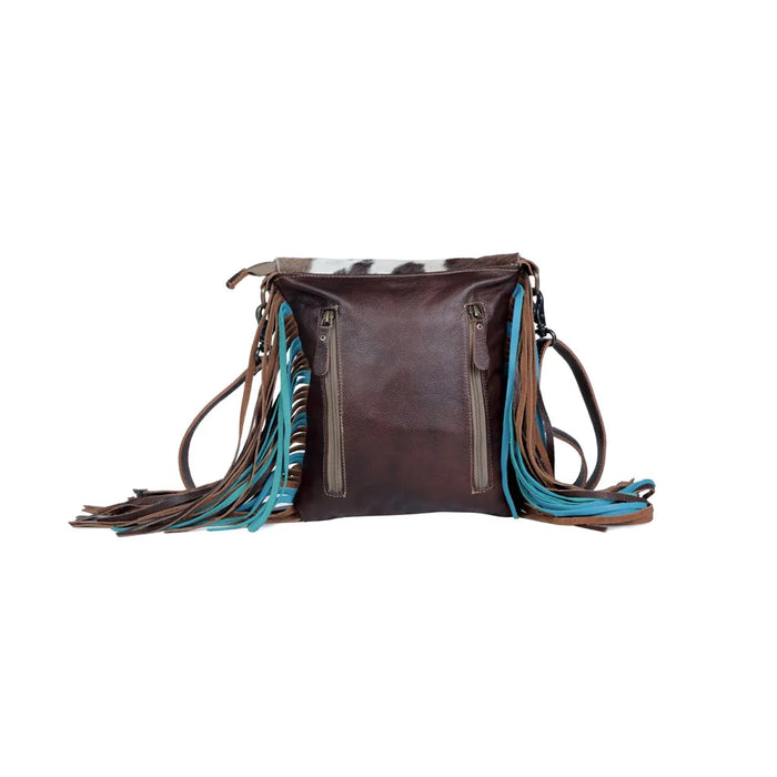 Cobal Blue Cowhide & Leather Concealed Carry shoulder purse Hand Crafted Myra Bag NEW MY-S-3345