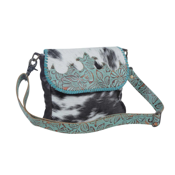 Myra Bag Turquiose Fleursleather & Hairon bag NEW MY-S-3826
