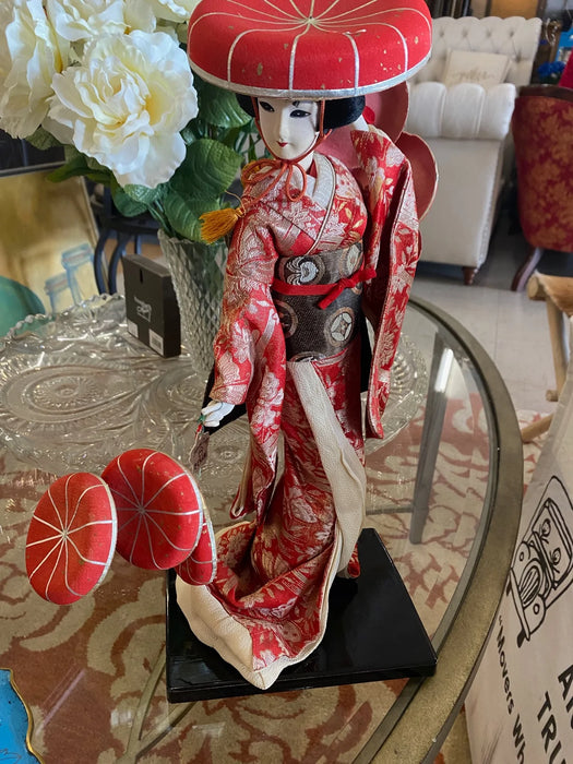 Red Oriental Asian Japanese doll 26219