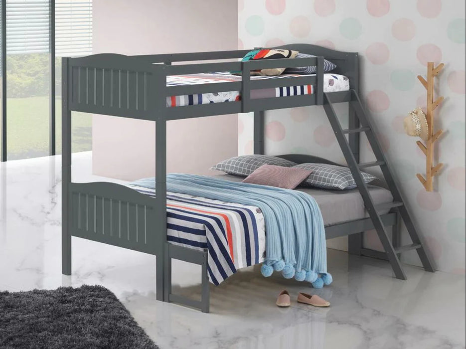 Littleton bunkbed/bunkbeds/bunk bed/beds twin/full grey/gray finish NEW CO-405054GRY