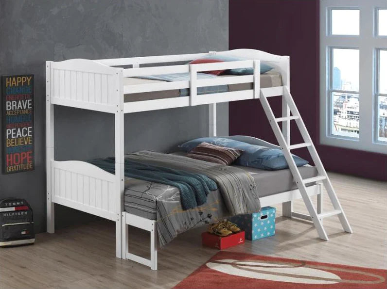 Littleton bunkbed/bunkbeds/bunk bed/beds twin/full white finish NEW CO-405054WHT