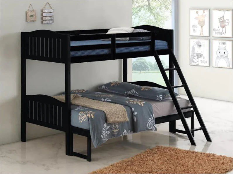 Littleton bunkbed/bunkbeds/bunk bed/beds twin/full black finish NEW CO-405054BLK