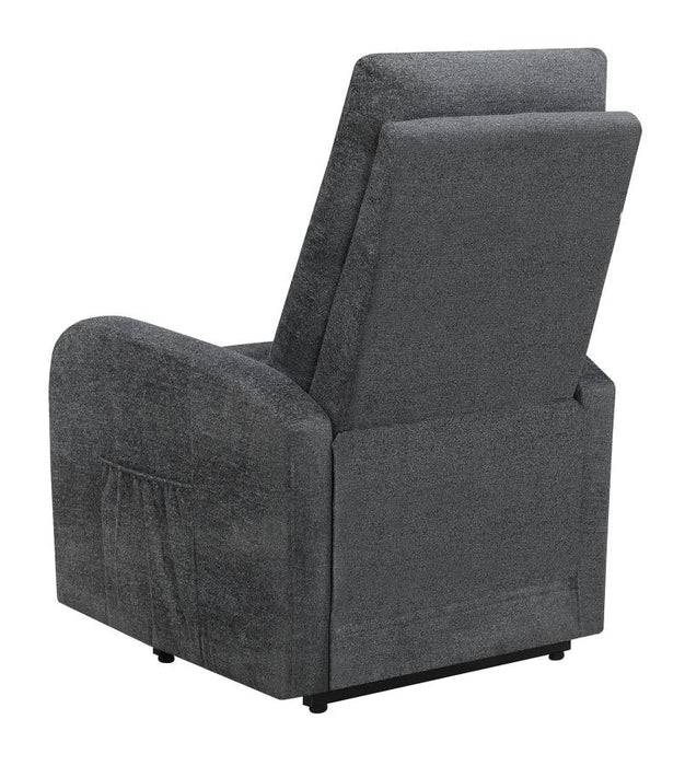 Power Lift Heat Massage Recliner with Storage Pocket Charcoal NEW CO-609403P