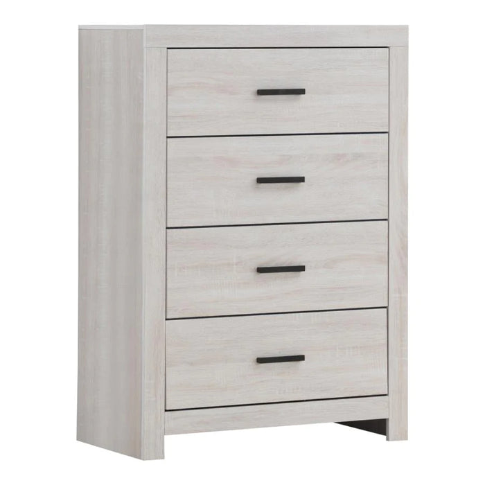 Marion 5-drawer chest dresser coastal white finish NEW CO-207055