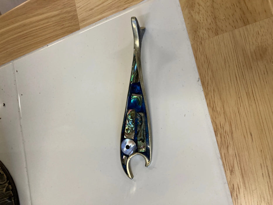 Mother of Pearl fish shaped bottle opener 26454