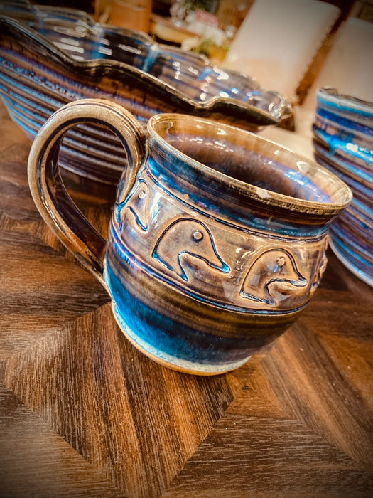 Ceramic pottery duck mug 26714