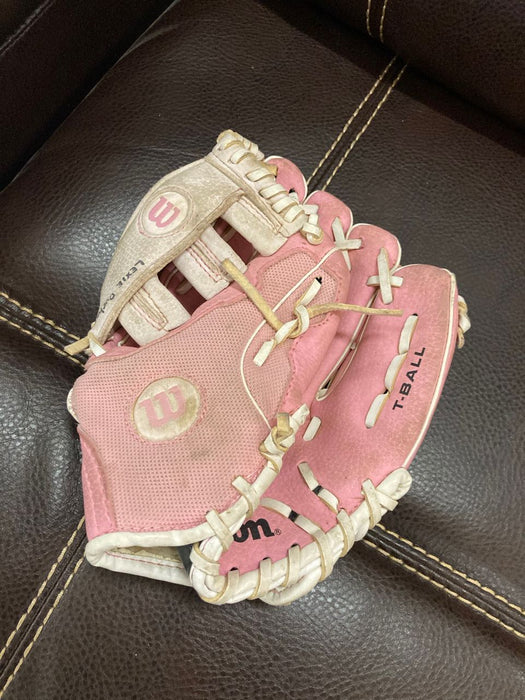 Wilson pink "hope" T-ball left baseball glove 26577
