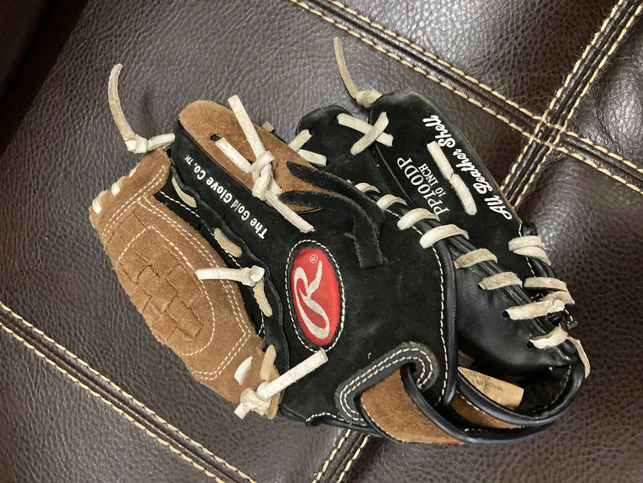 Rawlings left baseball glove black 10 inch 26580