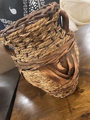 Vase, Basket Weaved, Ceramic 26602