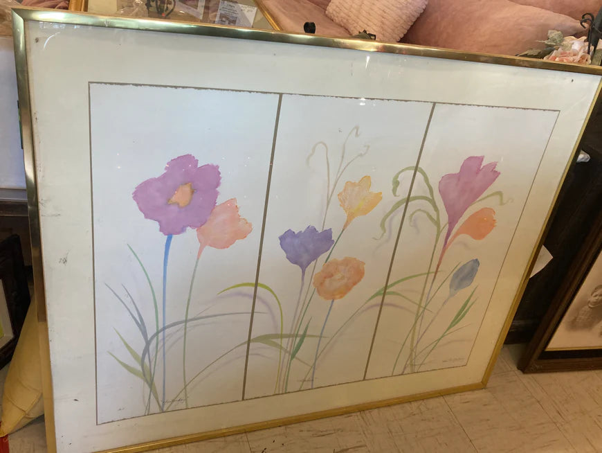 Large framed floral print 26881