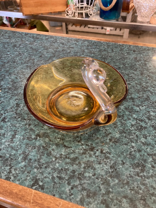 Viking glass Swan dish vintage 27144