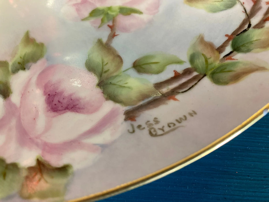 Jess Brown hand painted floral dish 27239