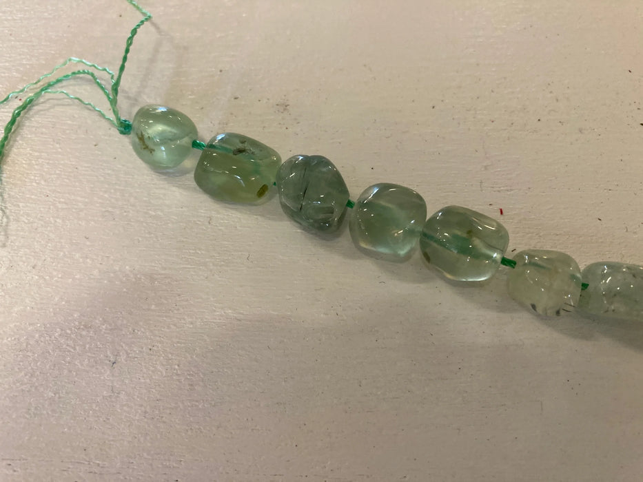 Green sea glass beads 27255