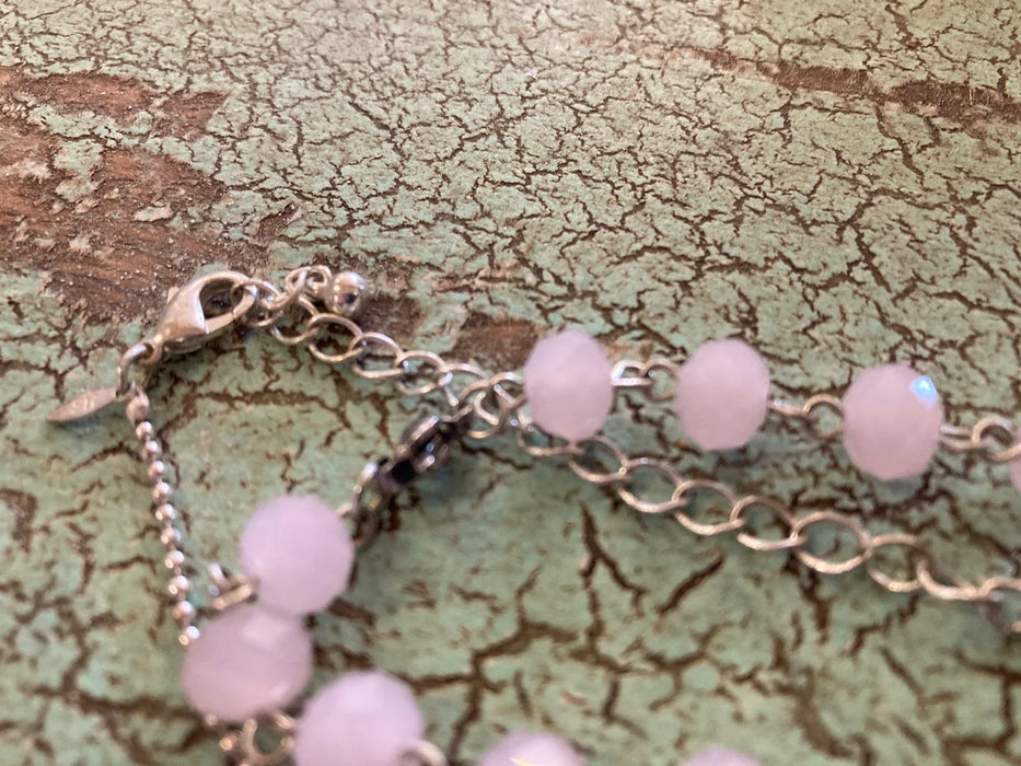 Pink beaded necklace and flip flop pendant necklace 27262