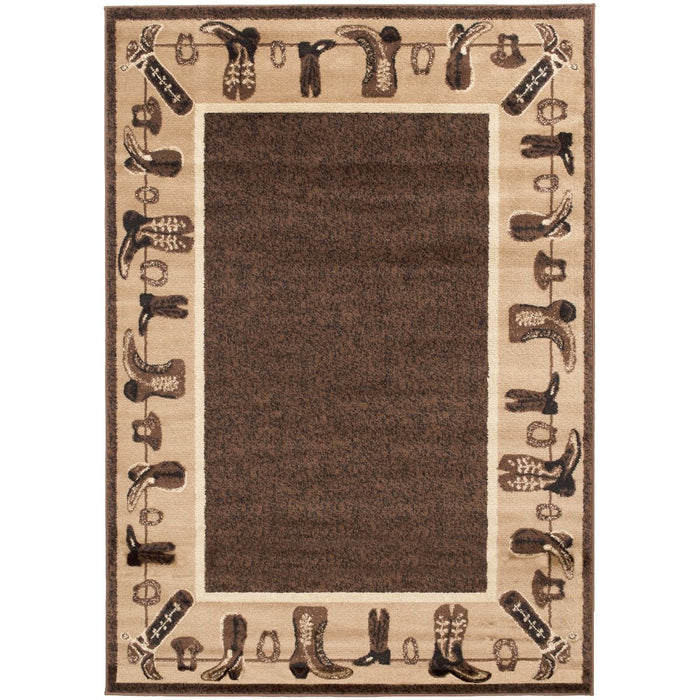 Persian Weavers Lodge 375 cowboy boot horse rodeo runner rug 2x7 NEW PW-LD-3752x7