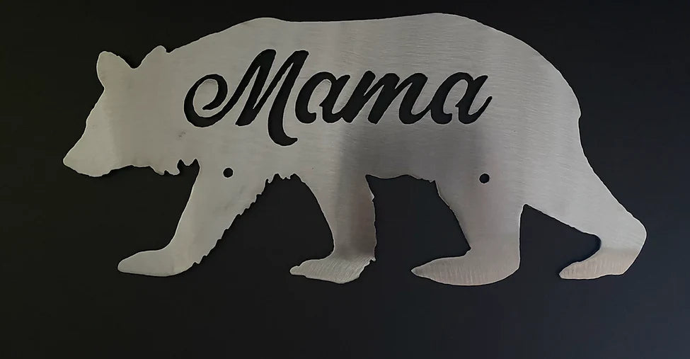 Mama bear hand crafted metal wall decor MS-1011