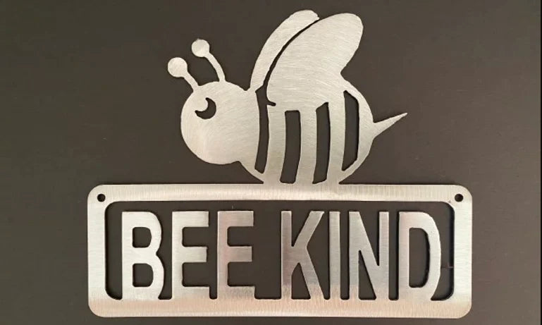 Bee kind welcome sign hand crafted metal decor MS-1021